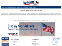Made in the USA Products Directory for American Made Items