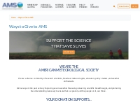 Ways to Give to AMS - American Meteorological Society