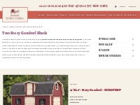 Shop Two Story Gambrel Sheds | Hinged Roof Shed for Sale MD