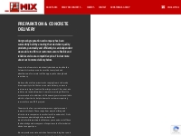 Preparation   Delivery | Amix Ready Mix Concrete Bolton