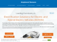 Electrification (EV/HV)   Amphenol Sensors