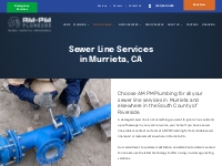            Sewer Line Services in Murrieta, CA - AM PM Plumbing