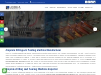 Ampoule Filling and Sealing Machine Manufacturer | Lodha International