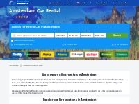 Amsterdam Car Rental from EUR27 / $30 / £23 Daily | Cheap Deals!