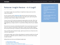 Rakuten Insight Review - Is It Legit? | Analysia