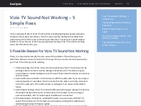 Vizio TV Sound Not Working - 5 Simple Fixes | Analysia