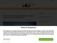 Giza s Great Pyramid: Culmination of Ancient Egypt s Architectural Mar