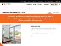 Andersen Aluminum Hinged Patio Door | Andersen Windows