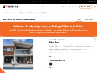 Andersen Aluminum Sliding Patio Door | Andersen Windows