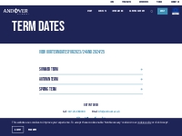 Term Dates - Andover College | Hampshire
