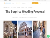 Proposal Rome. Surprise Wedding Proposal Photographer in Rome