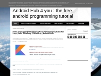 Android Hub 4 you : the free android programming tutorial