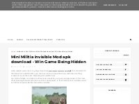  Mini Militia invisible Mod apk download - Win Game Being Hidden  -  A