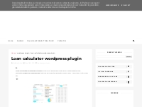  Loan calculator wordpress plugin -  AndroPC ManiA
