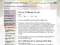 Council of General Synod - The Anglican Church of Canada