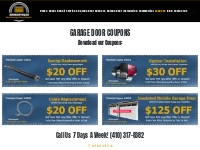 Discount Coupons For Our Garage Door Services in Annapolis MD