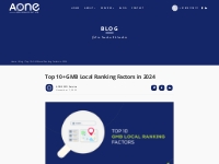 Top 10+ GMB Local Ranking Factors in 2024 | AONE SEO Service