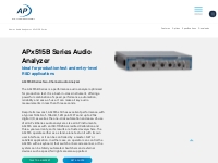 APx515 Audio Analyzer - Audio Precision© | The Global Leader