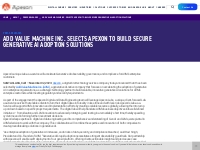 Add Value Machine Inc. Selects Apexon to Build Secure Generative AI Ad