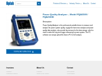 Power Quality Analyzer   Model PQA2100 / PQA2100E   Aplab Limited