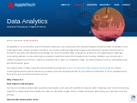 Revolutionize Insights with Data Analytics | AppleTech
