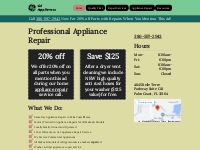 20% Off Parts & Appliance Repair in the Palm Coast Fl area