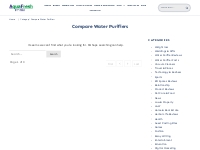 Compare Water Purifiers - Aquafresh Prime