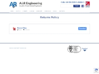 Returns Policy - A R Engineering