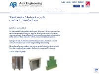Sheet metal fabrication sub contract manufacturer - A R Engineering
