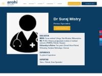 Dr Suraj Mistry | Retina Specialist in Mumbai | Arohi Eye Hospital, Mu
