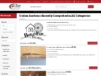 Online Auctions Recently Completed in All Categories