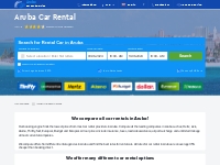 Aruba Car Rental from EUR5 / $5 / £4 Daily | Cheap Deals!