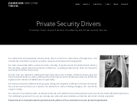 Private Security Drivers - Ashbrook Executive Travel