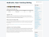 AsiaBookie. Asian Handicap Betting - AsianHandicap Betting