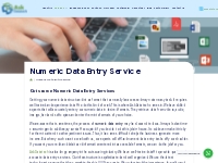 Outsource Numeric Data Entry Services