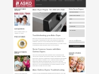 Asko Appliance Repair Service Asko Dryer Repair. Tel: 800.520.7044 - A