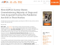 New ASPCA Survey Shows Overwhelming Majority of Dogs and Cats Acquired