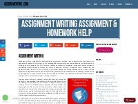 Assignment writing Assignment Help and Homework Help