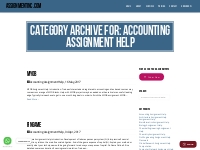 Accounting Assignment Help Online Writing Service and Writer