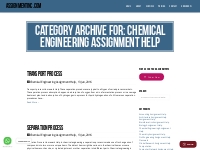 Chemical Engineering Assignment Help Online Writing Service and Writer