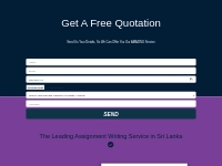 Get A Free Quotation - Assignment Lanka