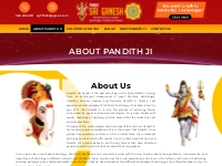 About Pandith Ji - Sai Ganesh Astrology