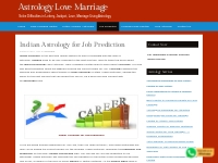         Indian Astrology for Job Prediction - Astrology Love Marriage