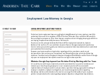 Georgia Employment Law Attorney - Andersen, Tate   Carr, P.C.