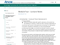 Module Four - Lecture Notes | Toxicology Curriculum for Communities Tr