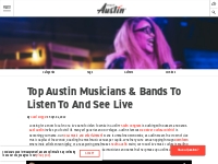 Top Austin Musicians | Live Music and Bands in Austin, TX