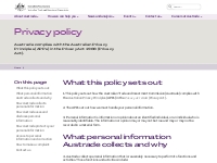 Privacy policy | Austrade