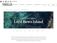 Lord Howe Island Guide   Holiday Information