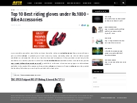 Top 10 Best riding gloves under Rs.1000 -Bike Accessories