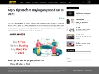 Top 5 Tips Before Buying Any Used Car In 2023
